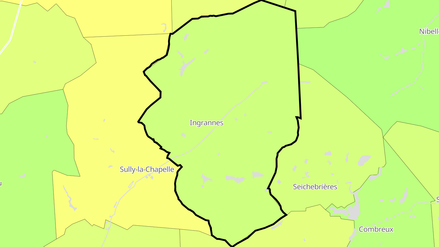 Carte des prix de l'immobilier Ingrannes