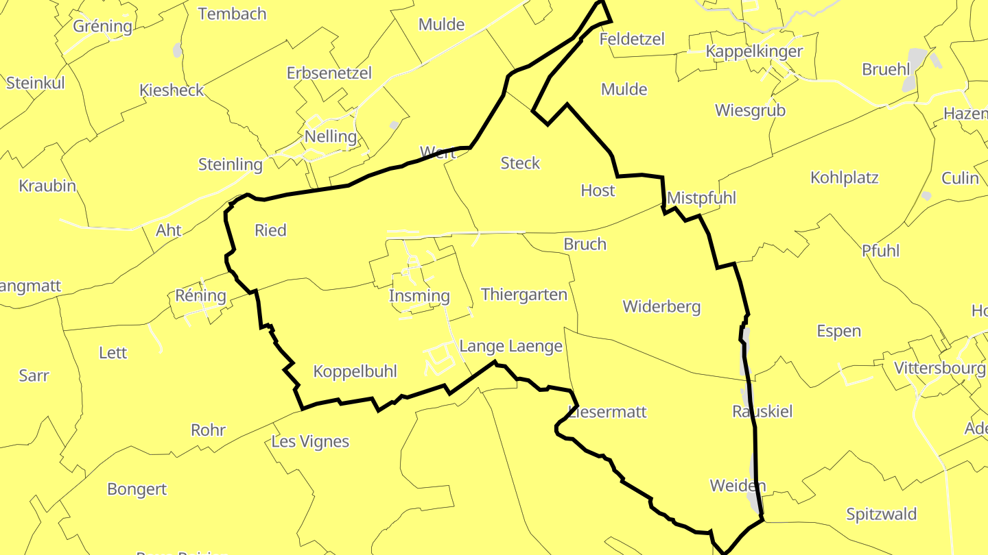Carte des prix de l'immobilier Insming