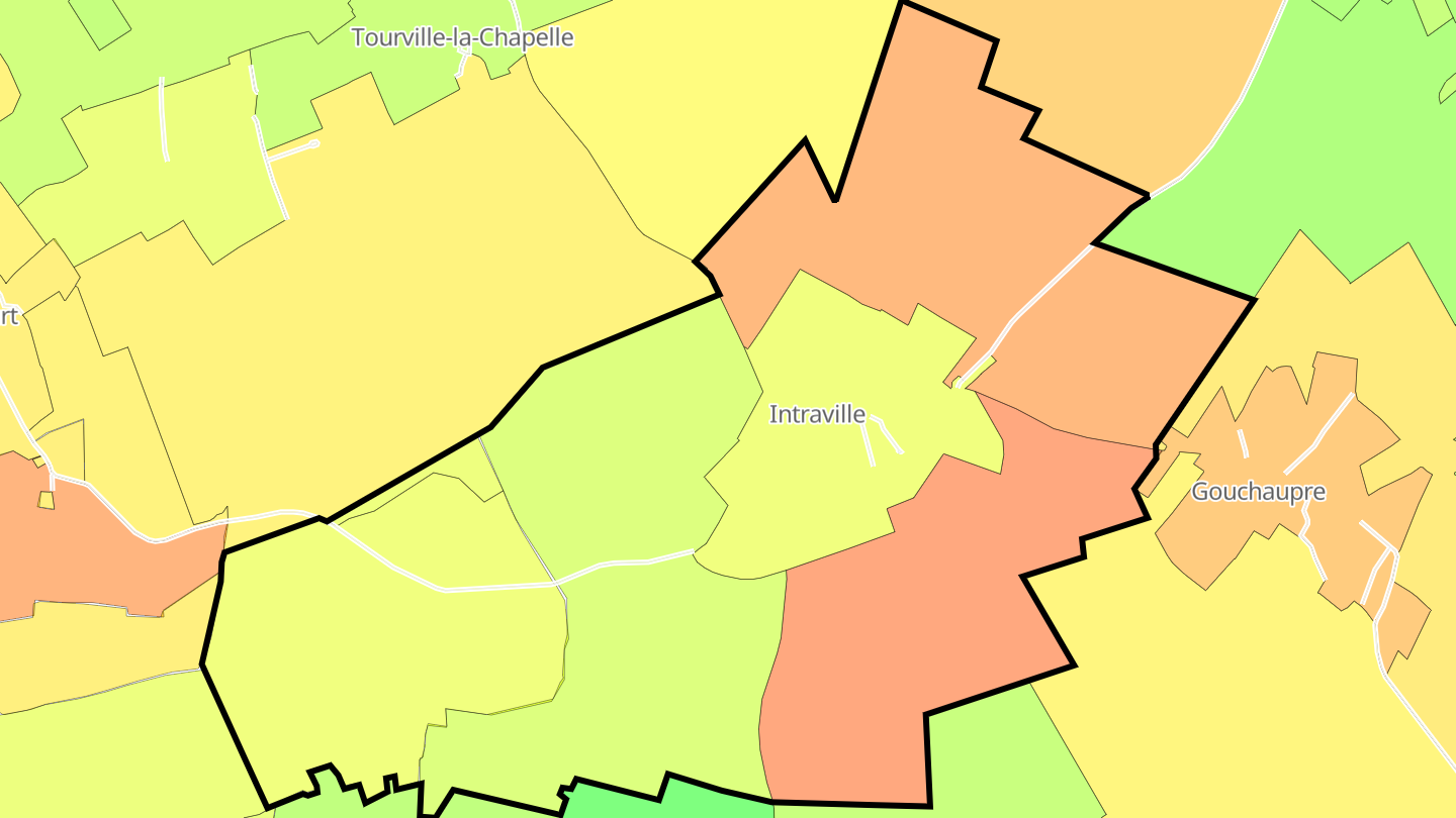 Carte des prix de l'immobilier Intraville