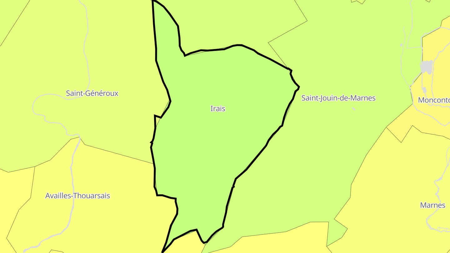 Carte des prix de l'immobilier Irais