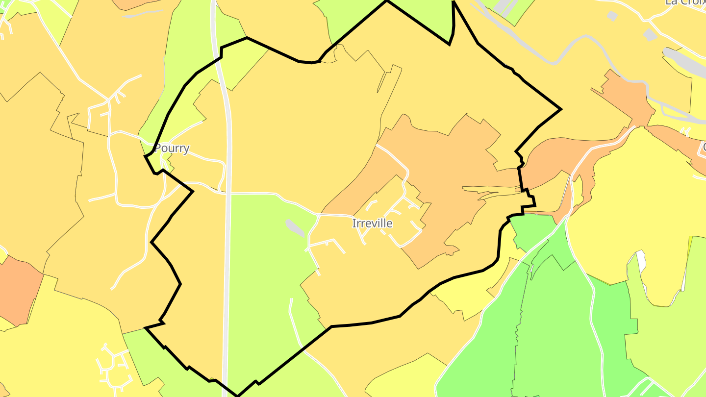Carte des prix de l'immobilier Irreville