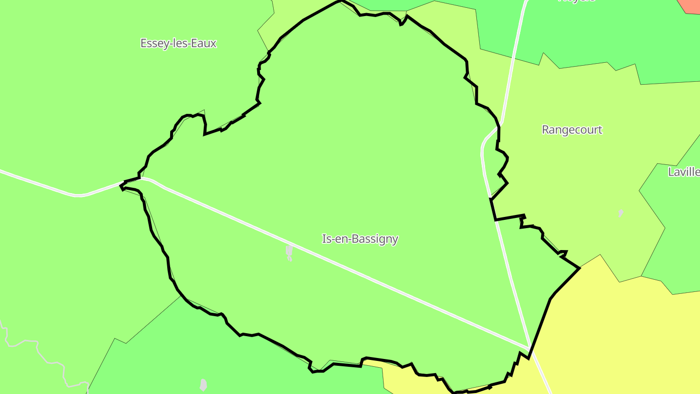 Carte des prix de l'immobilier Is-en-Bassigny