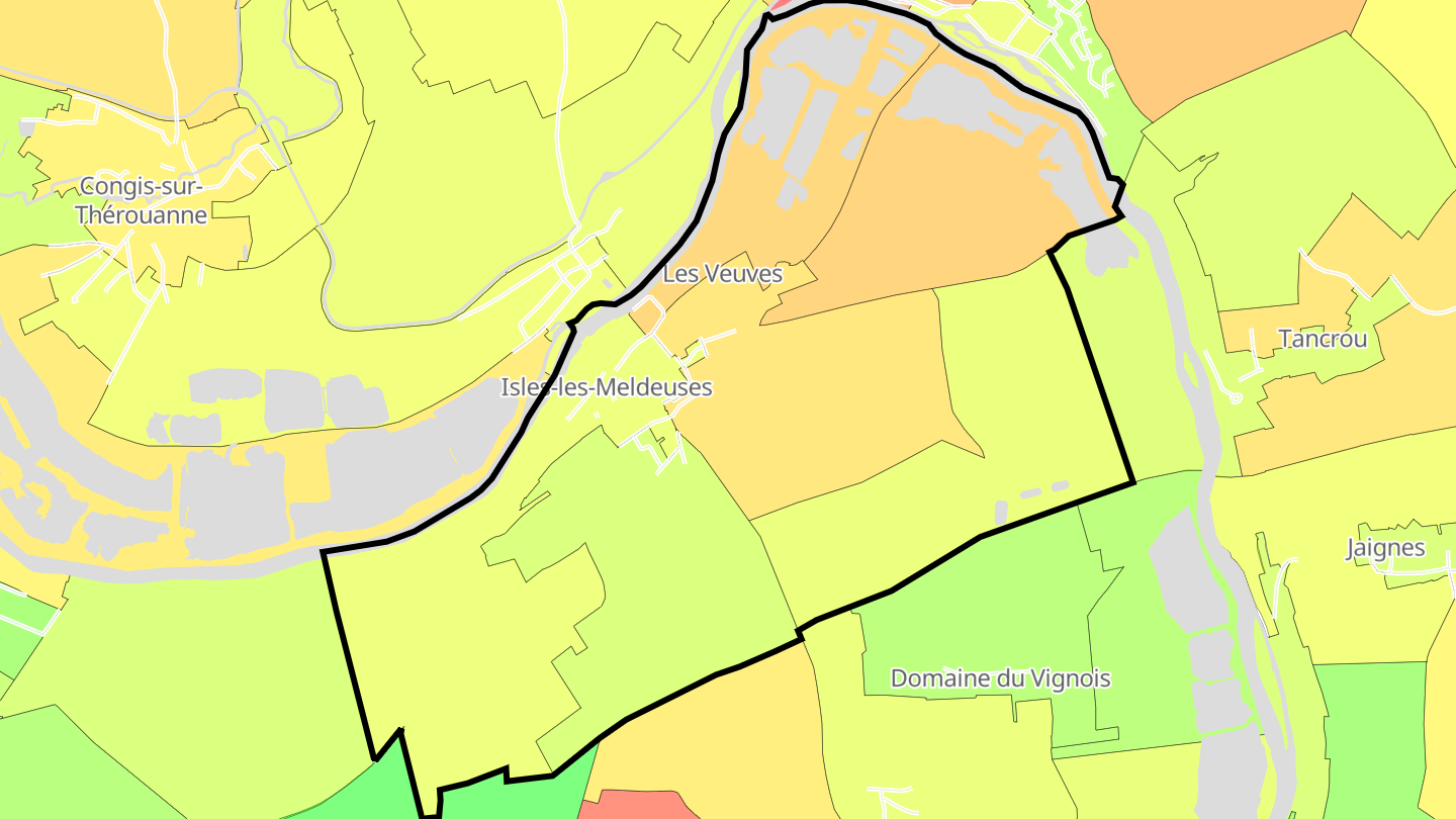 Carte des prix de l'immobilier Isles-les-Meldeuses