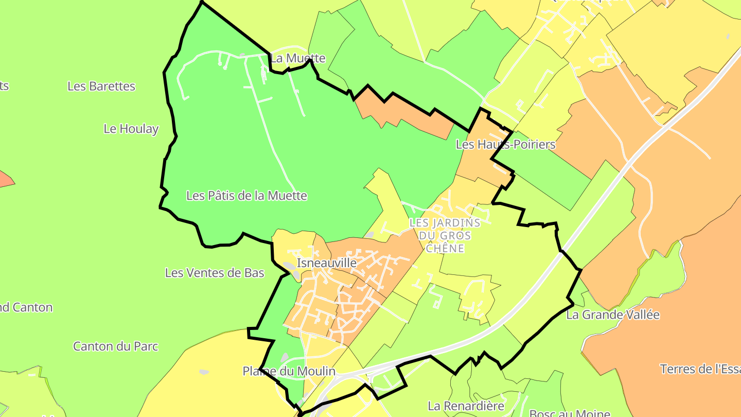 Carte des prix de l'immobilier Isneauville
