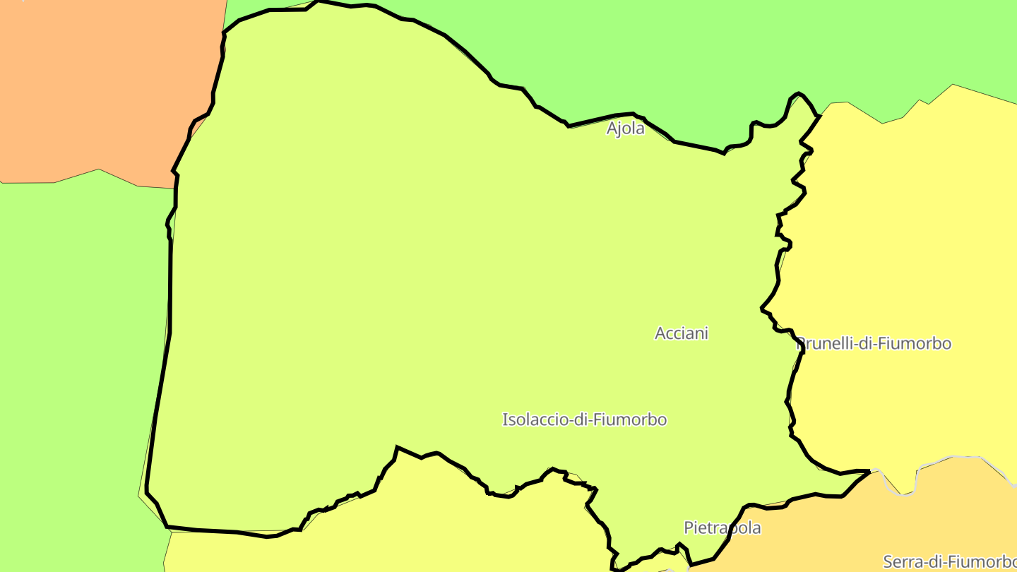Carte des prix de l'immobilier Isolaccio-di-Fiumorbo