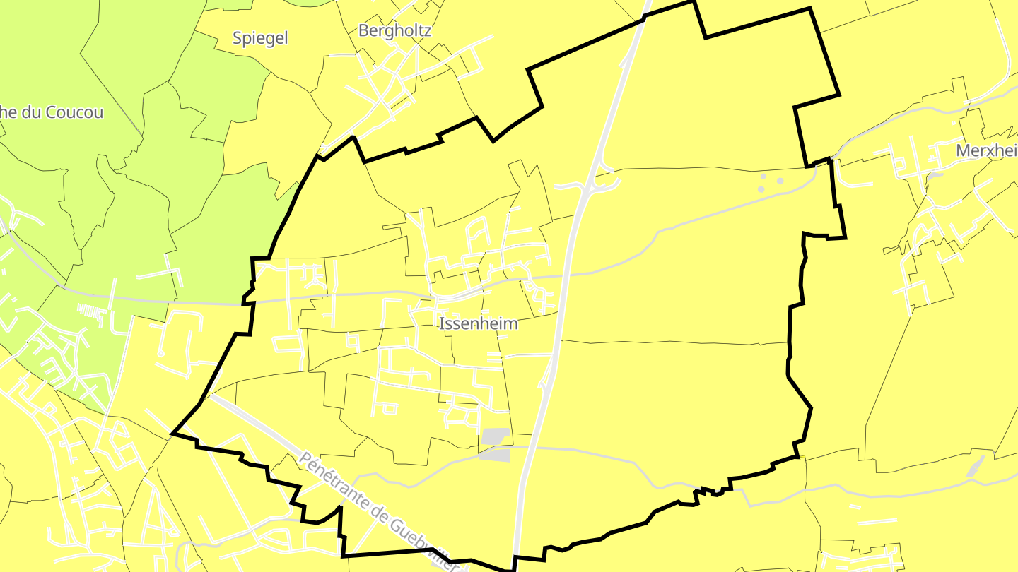 Carte des prix de l'immobilier Issenheim