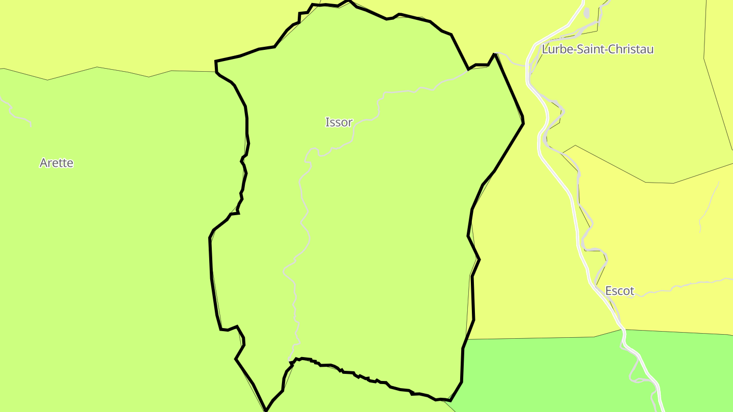 Carte des prix de l'immobilier Issor