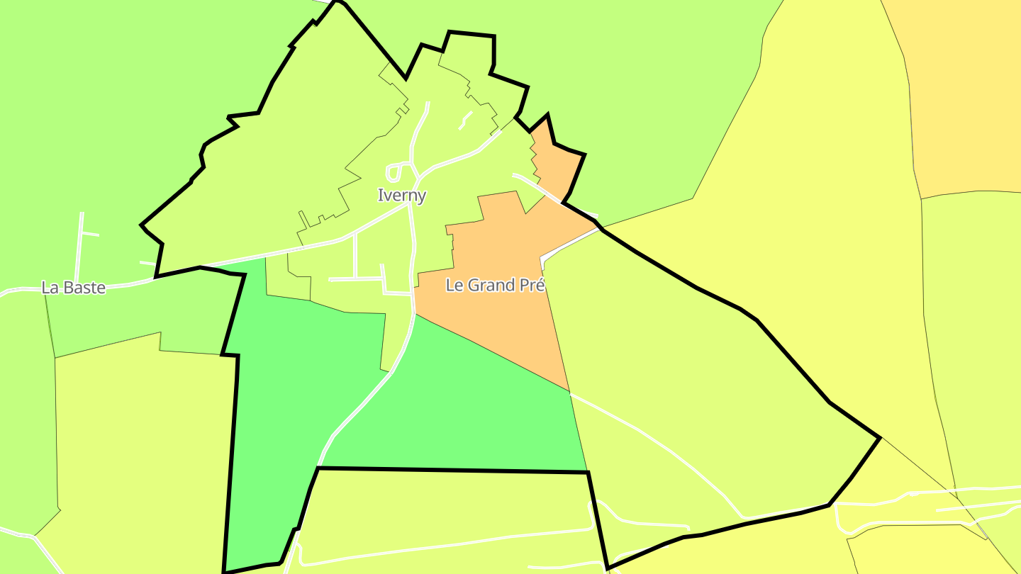 Carte des prix de l'immobilier Iverny