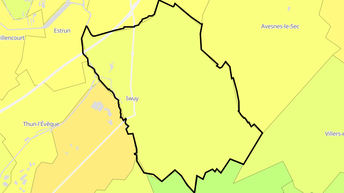 Carte des prix de l'immobilier Iwuy