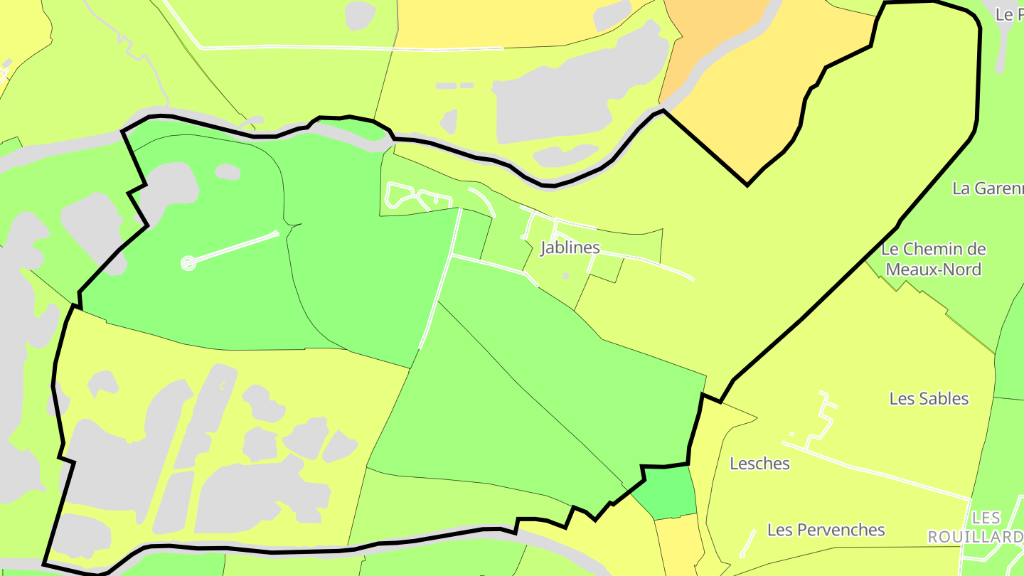 Carte des prix de l'immobilier Jablines