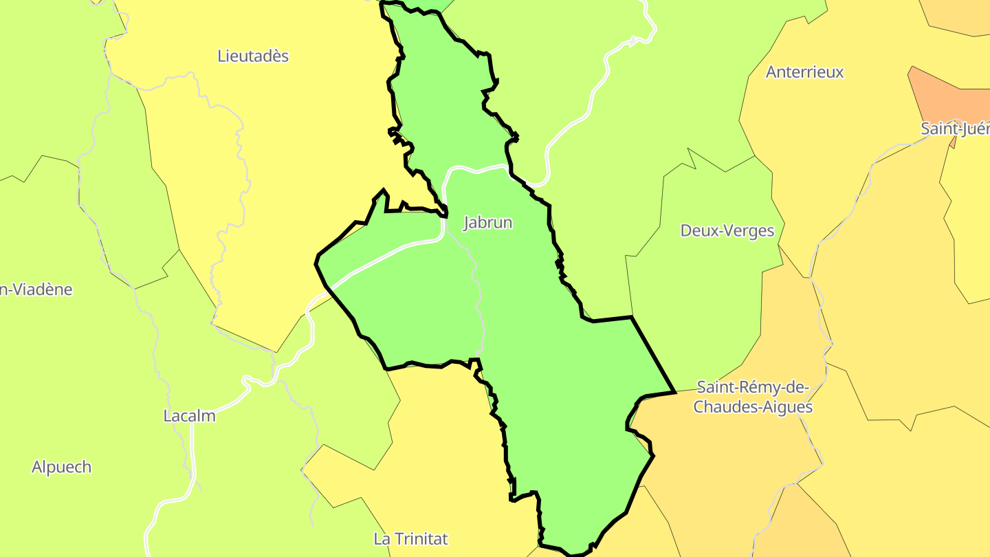 Carte des prix de l'immobilier Jabrun