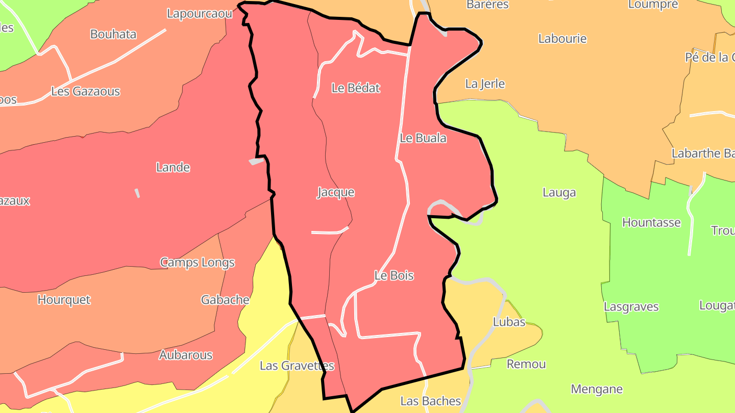 Carte des prix de l'immobilier Jacque