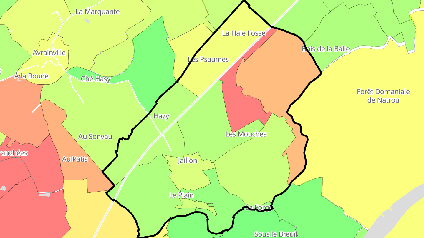Carte des prix de l'immobilier Jaillon