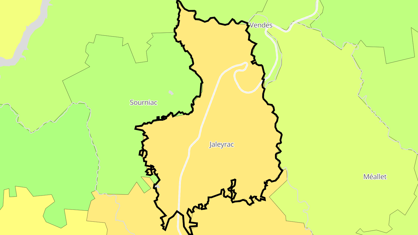 Carte des prix de l'immobilier Jaleyrac
