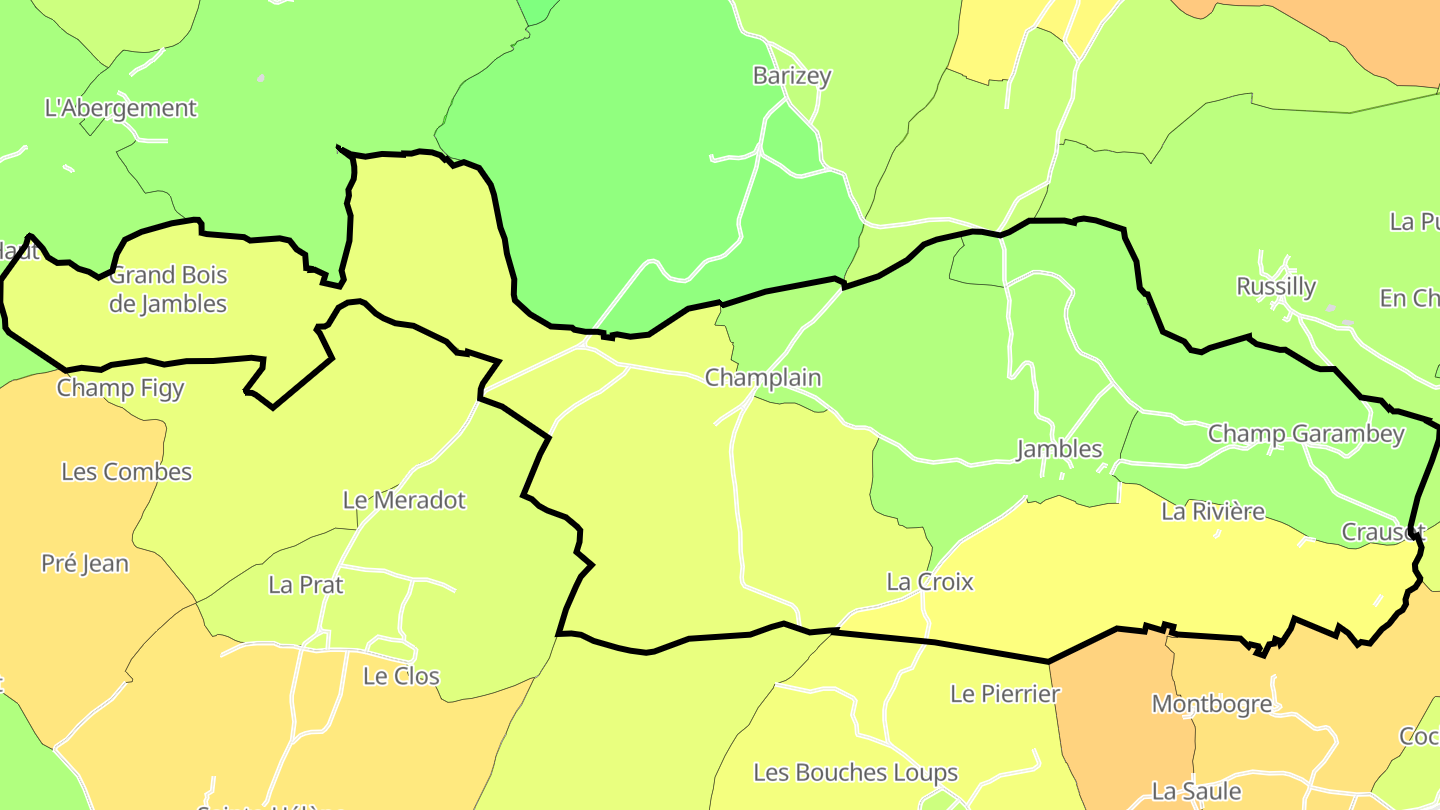 Carte des prix de l'immobilier Jambles