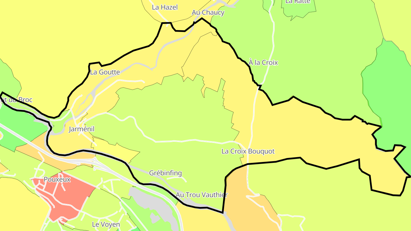 Carte des prix de l'immobilier Jarménil