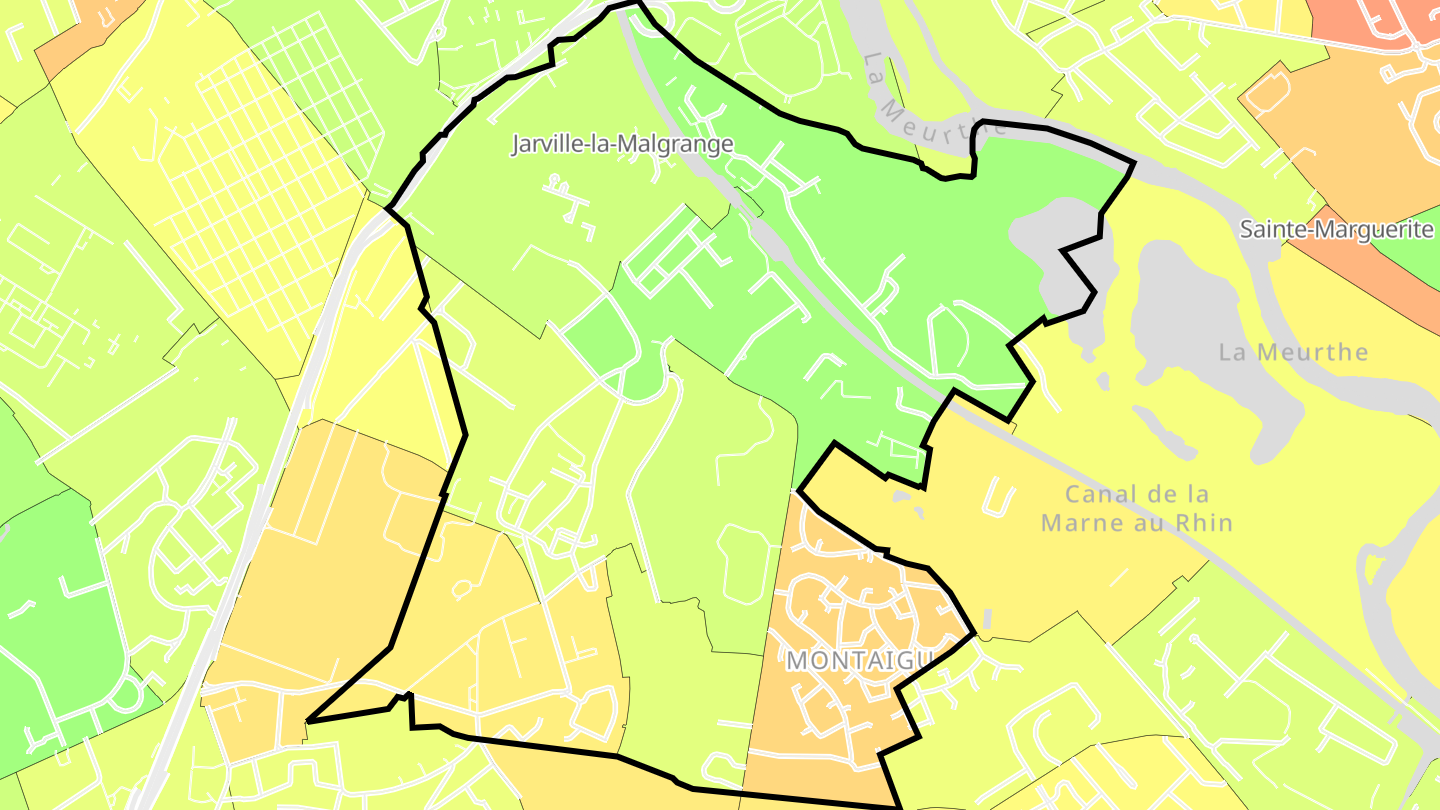 Carte des prix de l'immobilier Jarville-la-Malgrange