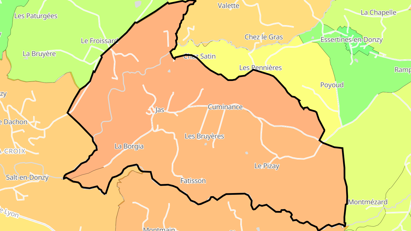 Carte des prix de l'immobilier Jas