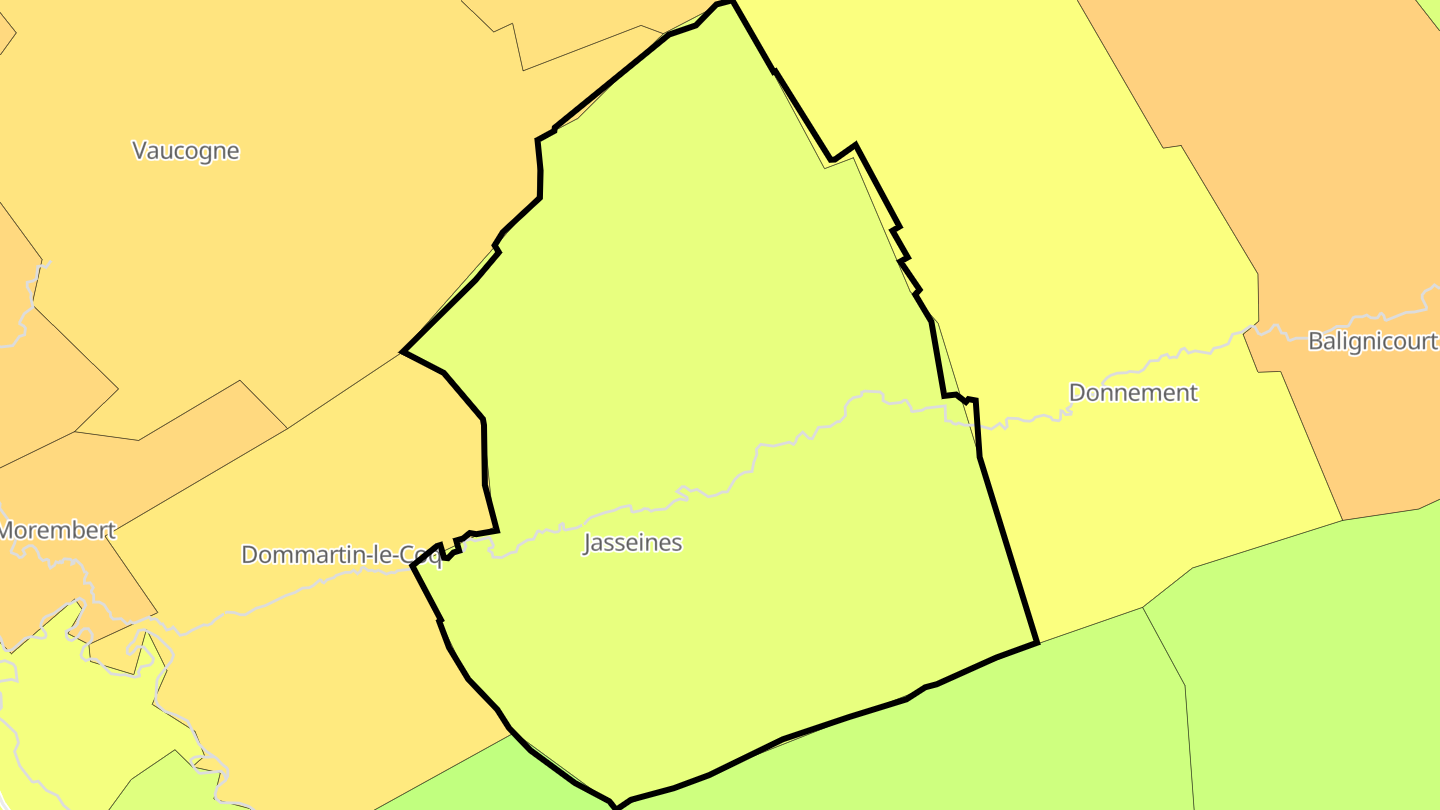 Carte des prix de l'immobilier Jasseines