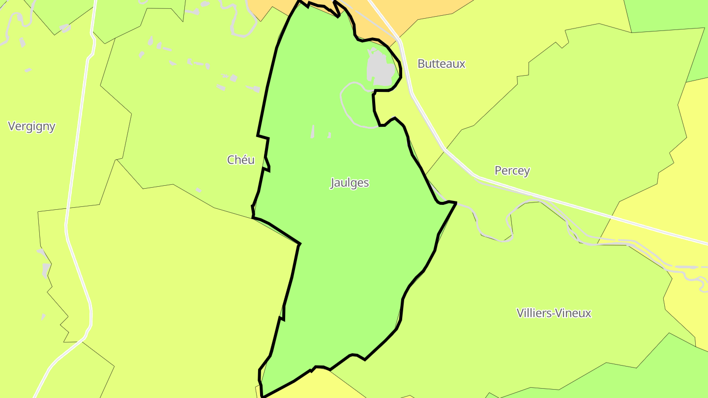 Carte des prix de l'immobilier Jaulges
