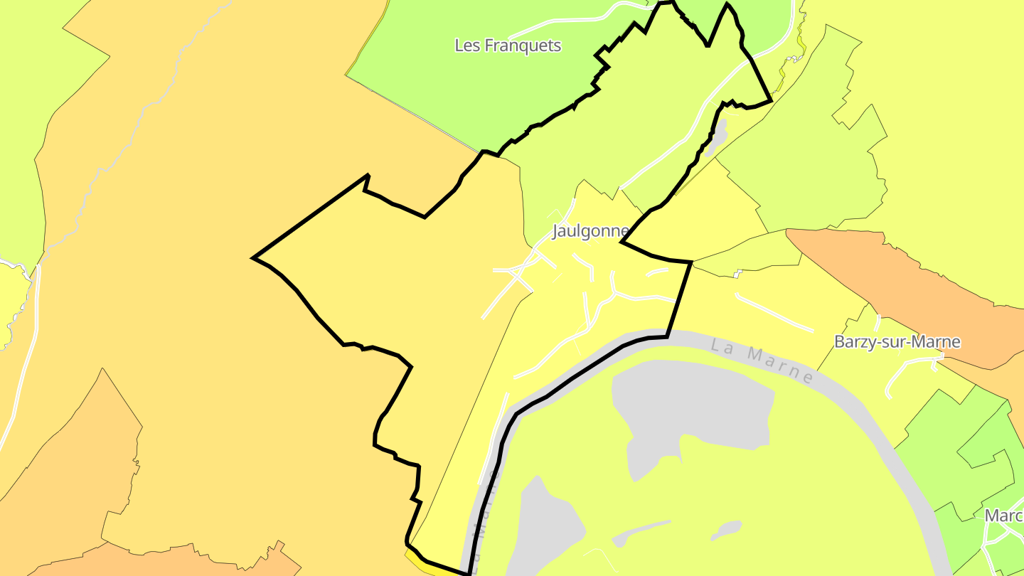 Carte des prix de l'immobilier Jaulgonne