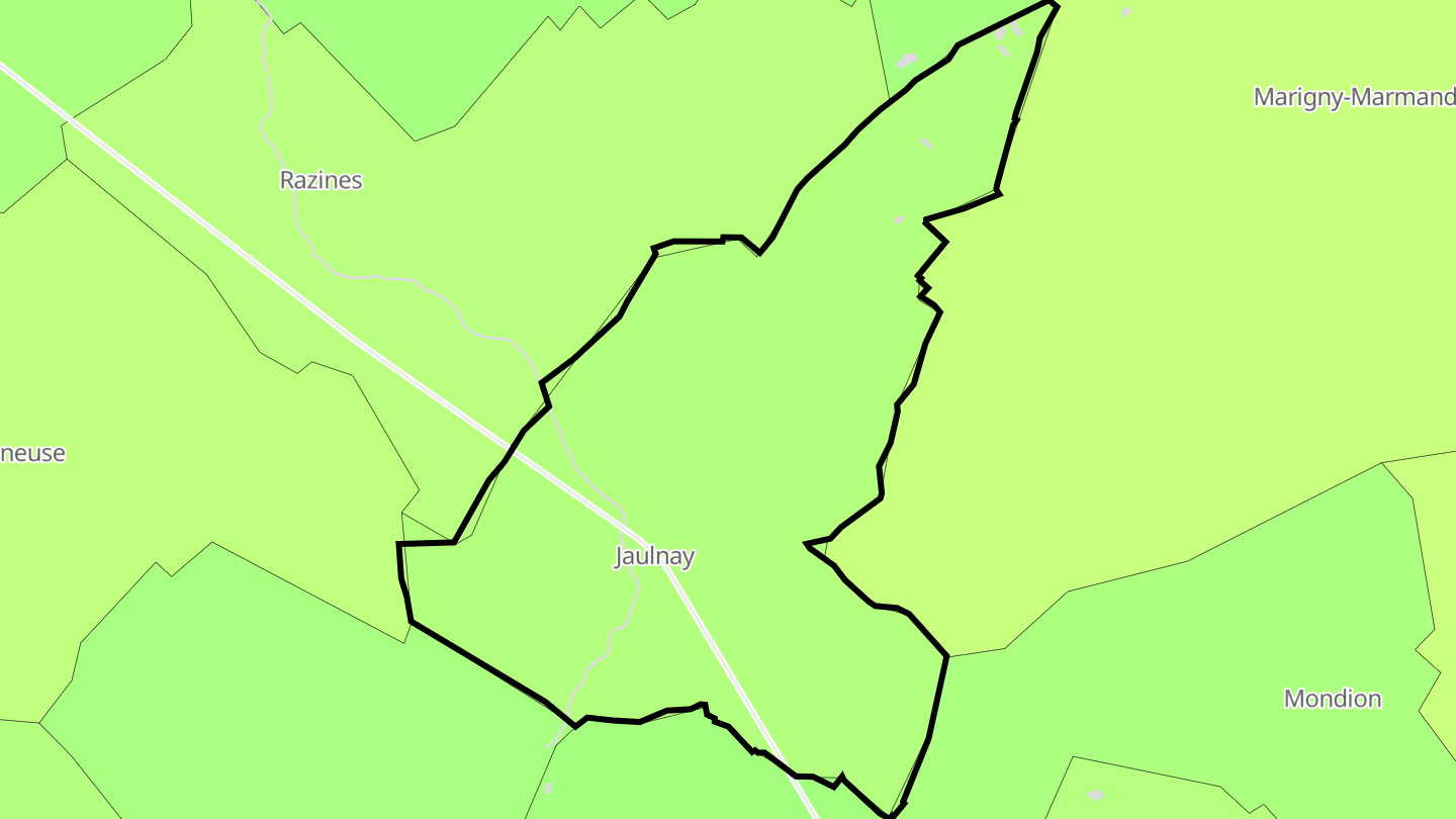 Carte des prix de l'immobilier Jaulnay