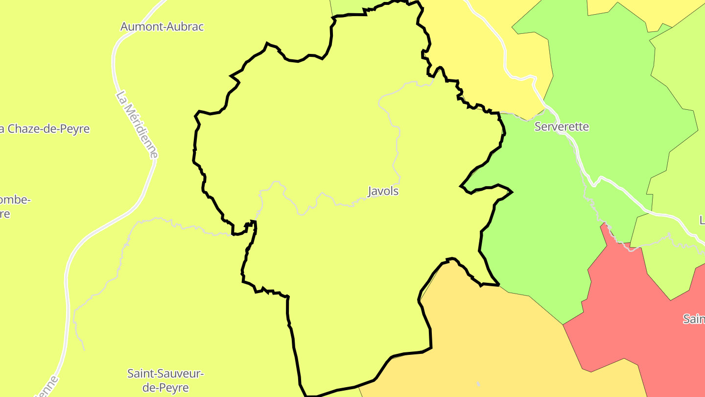 Carte des prix de l'immobilier Javols