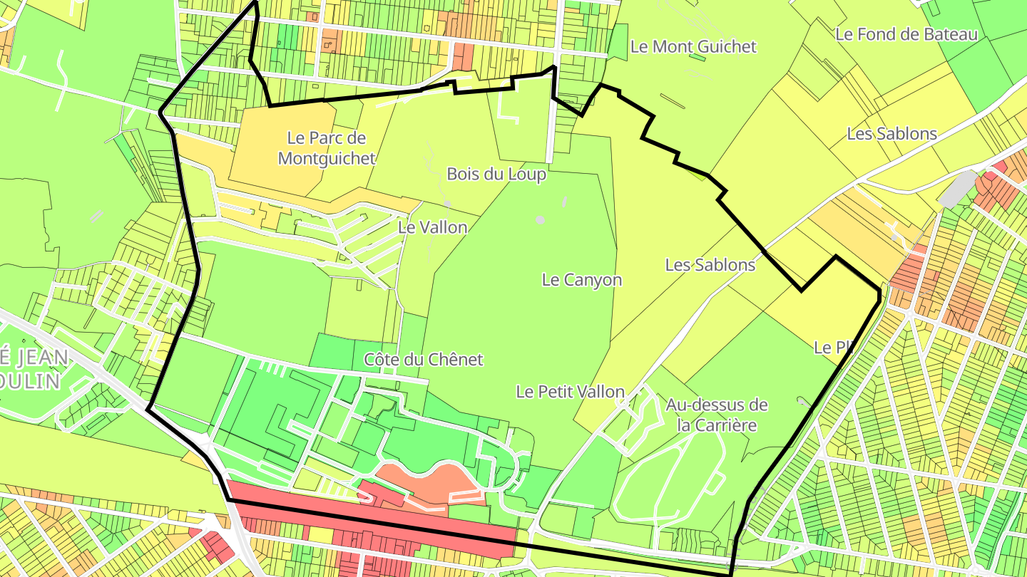 Carte des prix de l'immobilier Jean Bouin