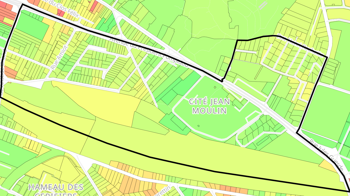 Carte des prix de l'immobilier Jean Moulin
