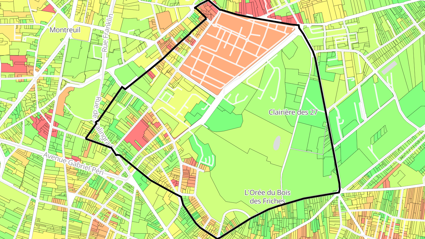 Carte des prix de l'immobilier Jean-Moulin - Beaumonts