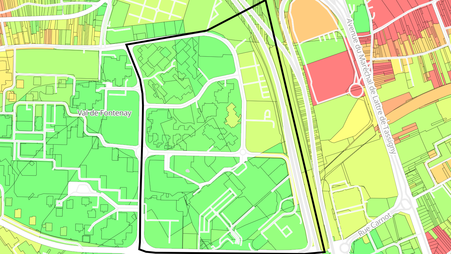 Carte des prix de l'immobilier Jean Zay