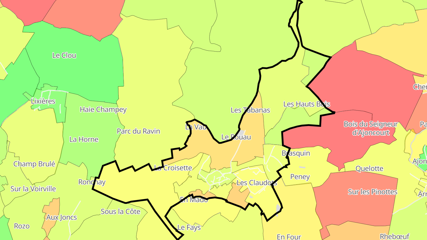 Carte des prix de l'immobilier Jeandelaincourt