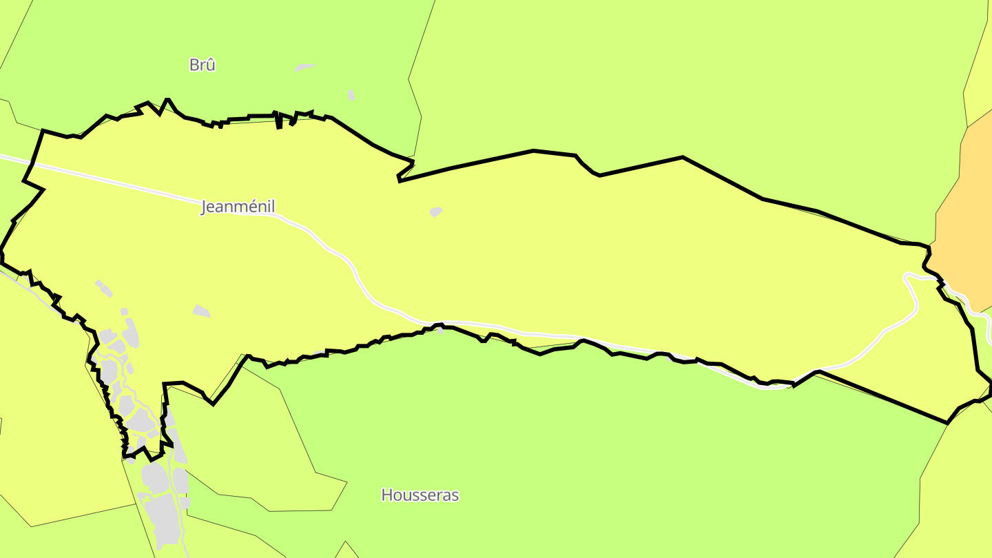 Carte des prix de l'immobilier Jeanménil