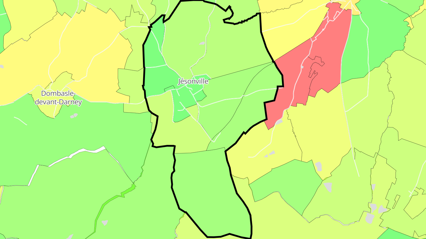 Carte des prix de l'immobilier Jésonville