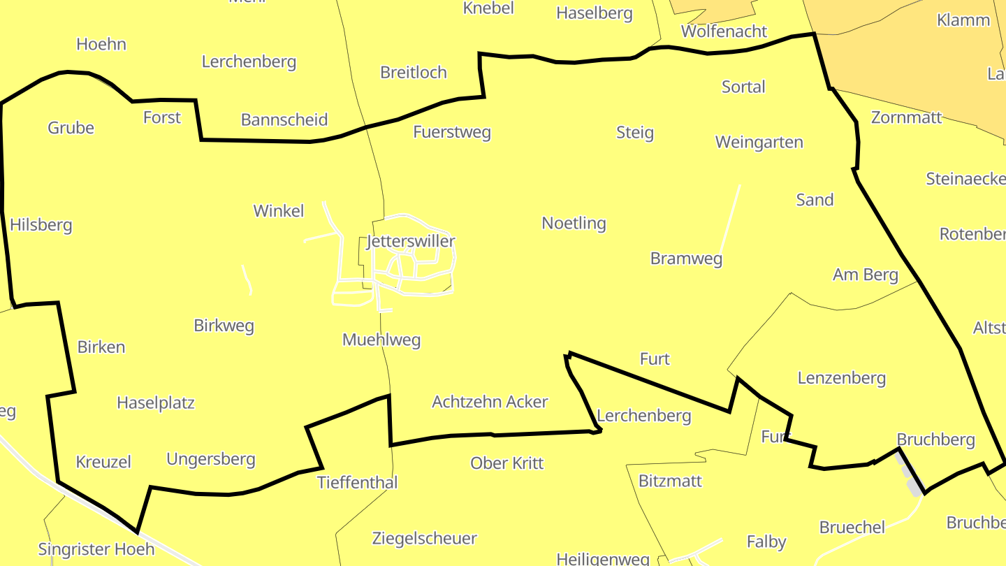 Carte des prix de l'immobilier Jetterswiller