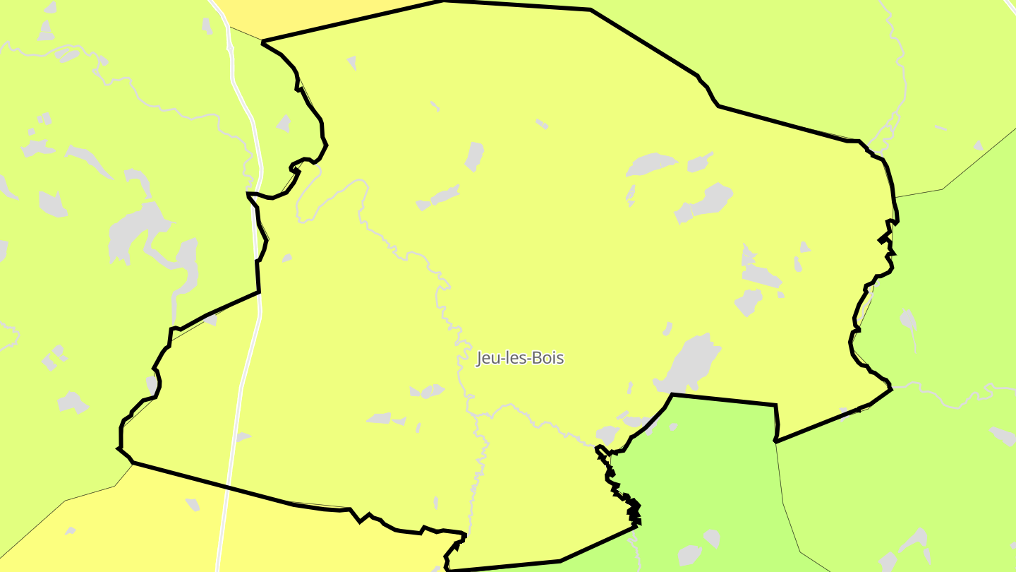 Carte des prix de l'immobilier Jeu-les-Bois