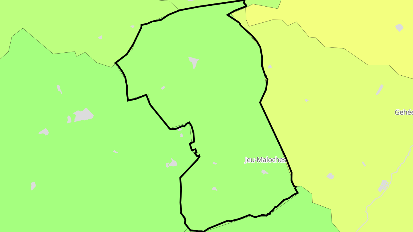 Carte des prix de l'immobilier Jeu-Maloches