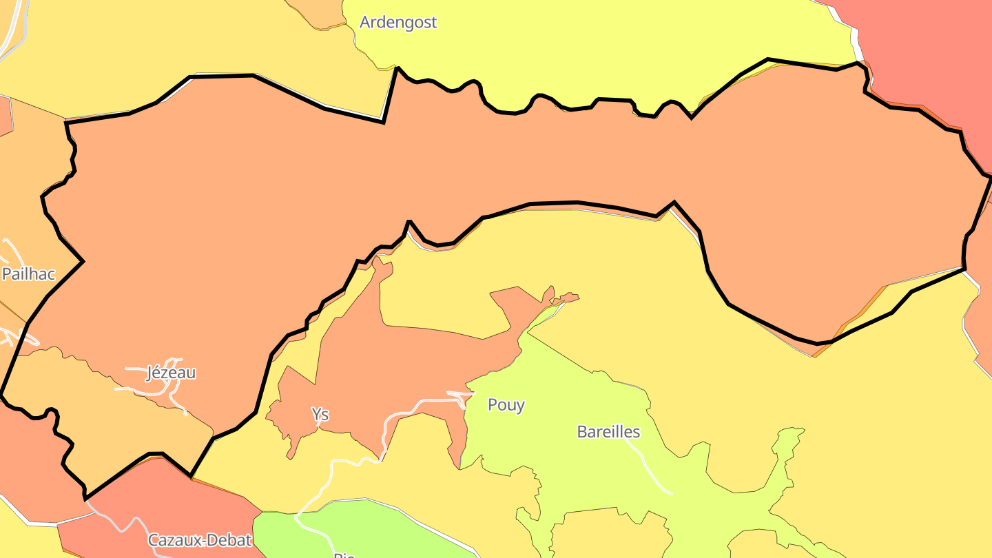 Carte des prix de l'immobilier Jézeau