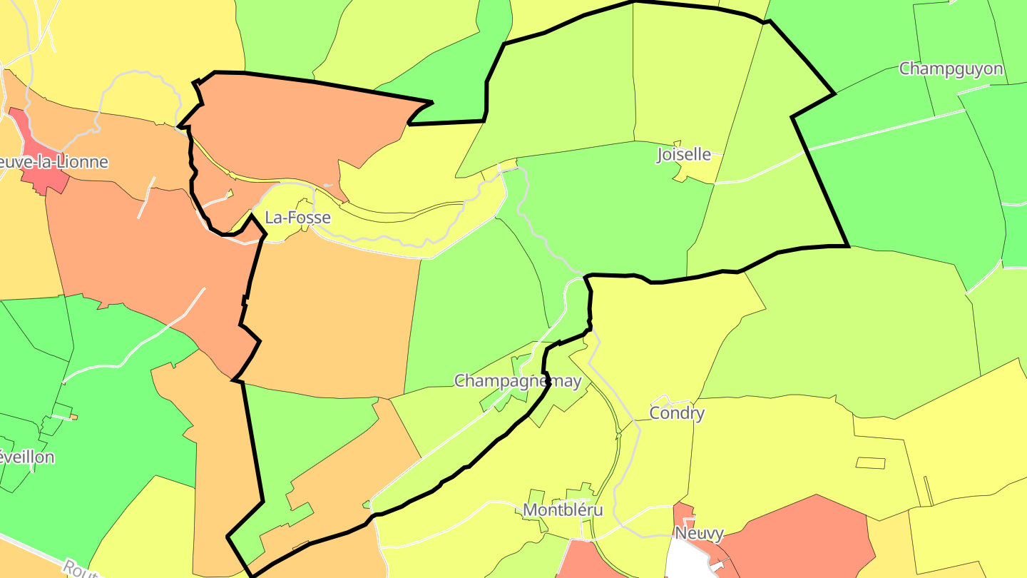 Carte des prix de l'immobilier Joiselle