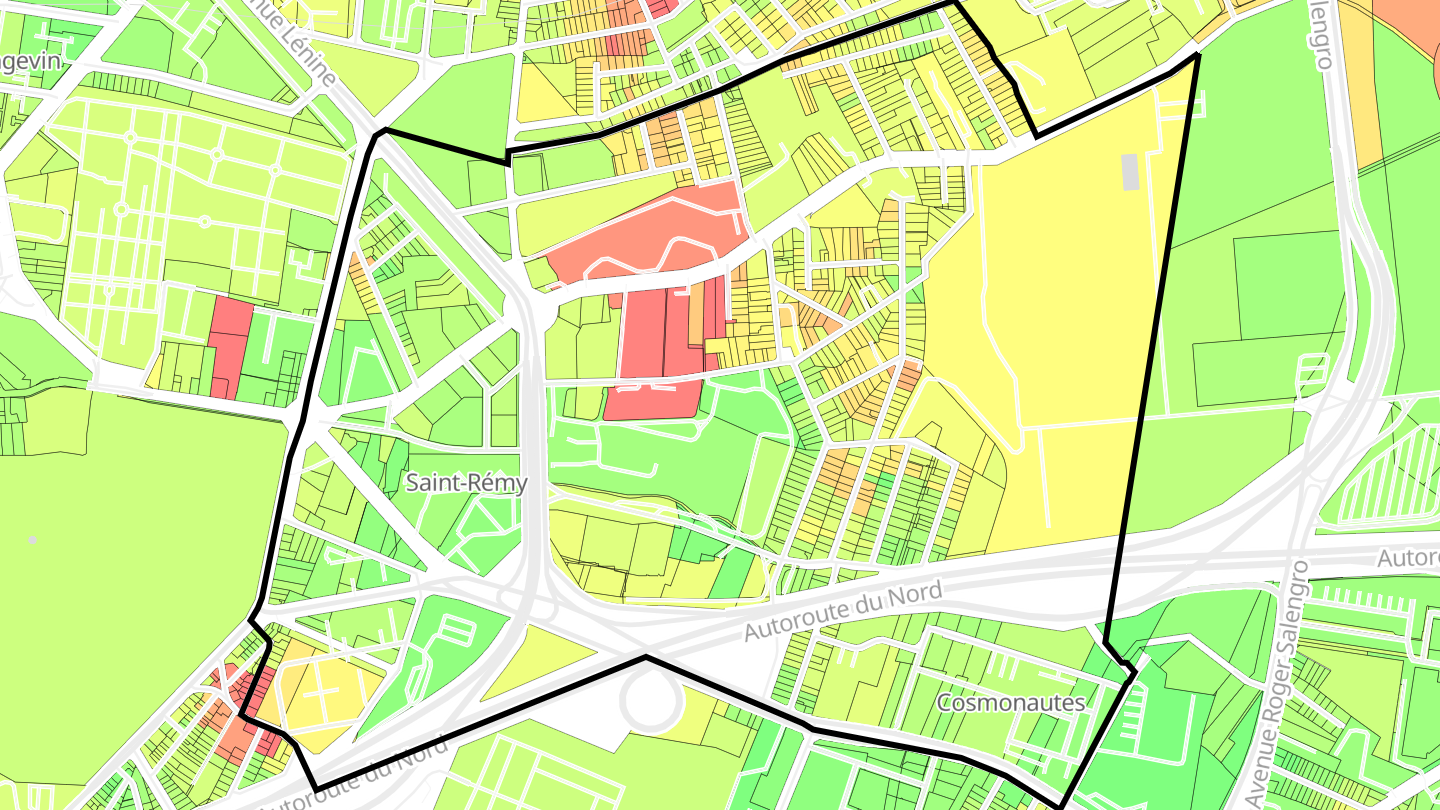 Carte des prix de l'immobilier Joliot-Curie - Lamaze - Cosmonautes