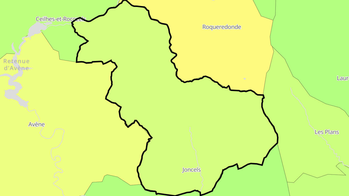 Carte des prix de l'immobilier Joncels
