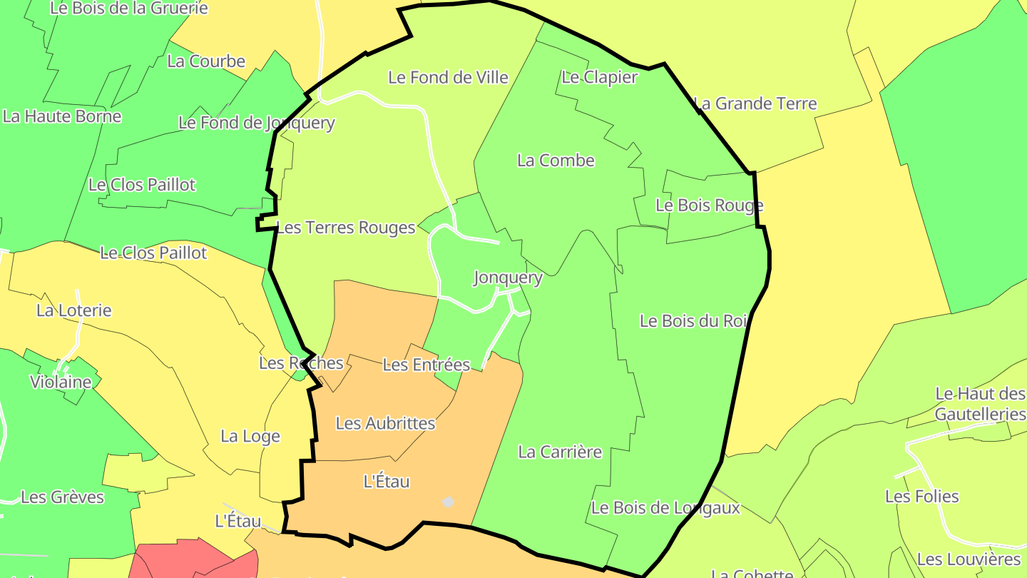 Carte des prix de l'immobilier Jonquery