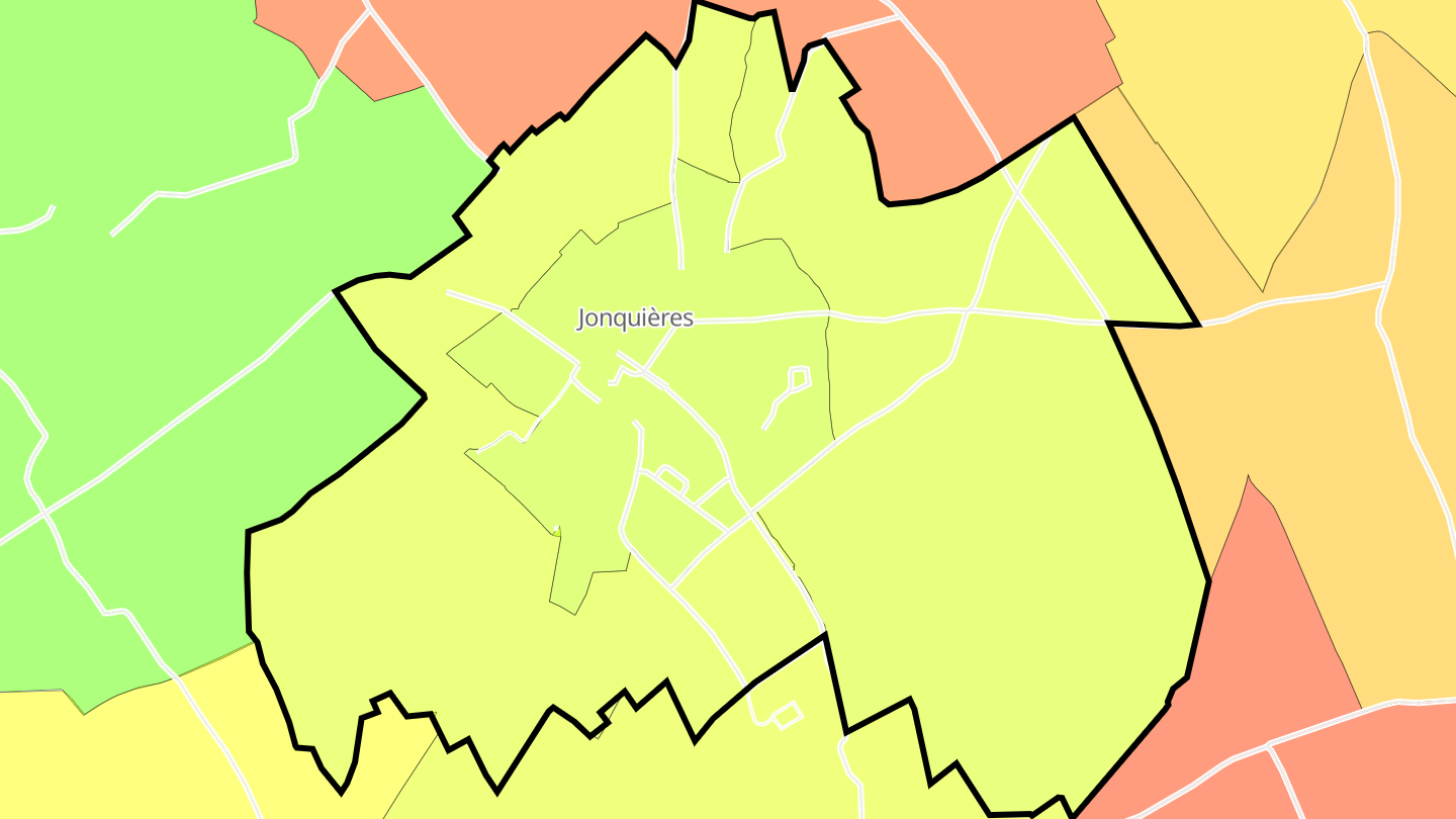 Carte des prix de l'immobilier Jonquières