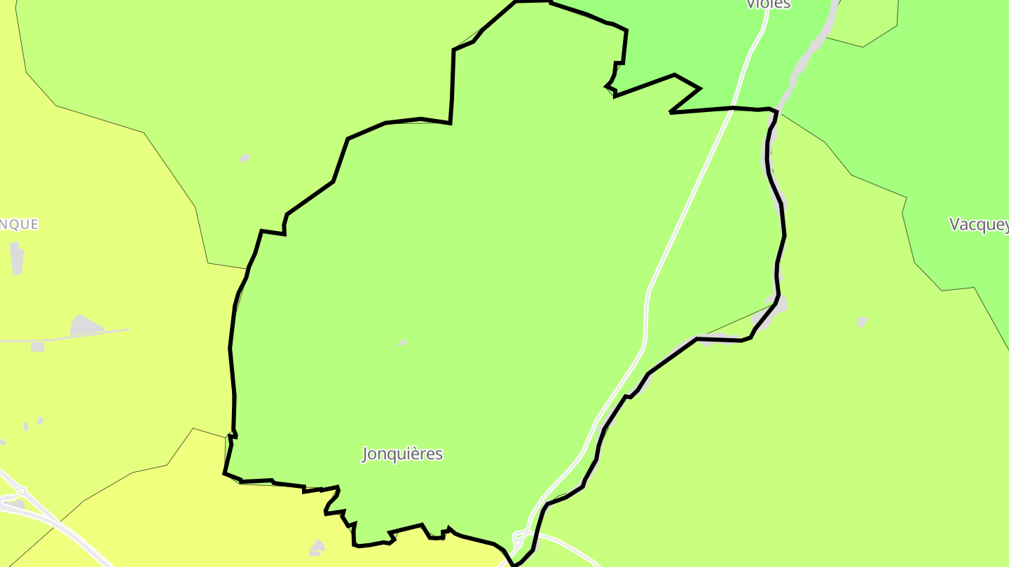 Carte des prix de l'immobilier Jonquières