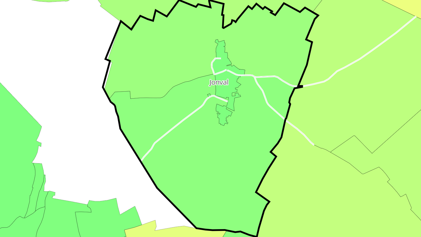 Carte des prix de l'immobilier Jonval