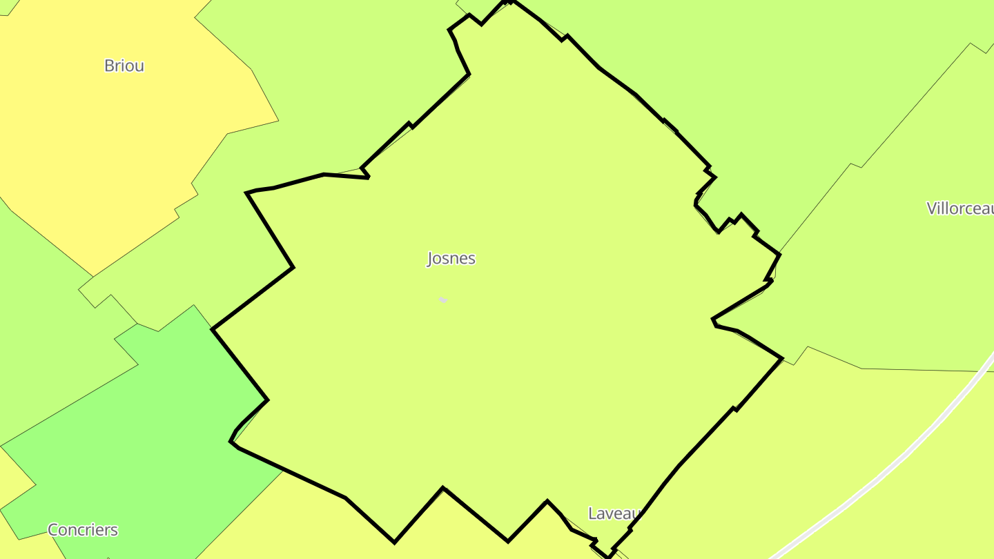 Carte des prix de l'immobilier Josnes