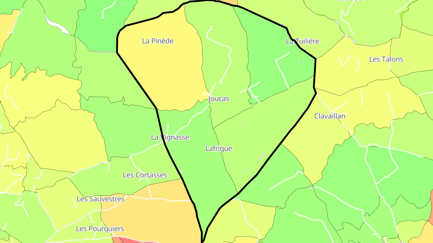 Carte des prix de l'immobilier Joucas