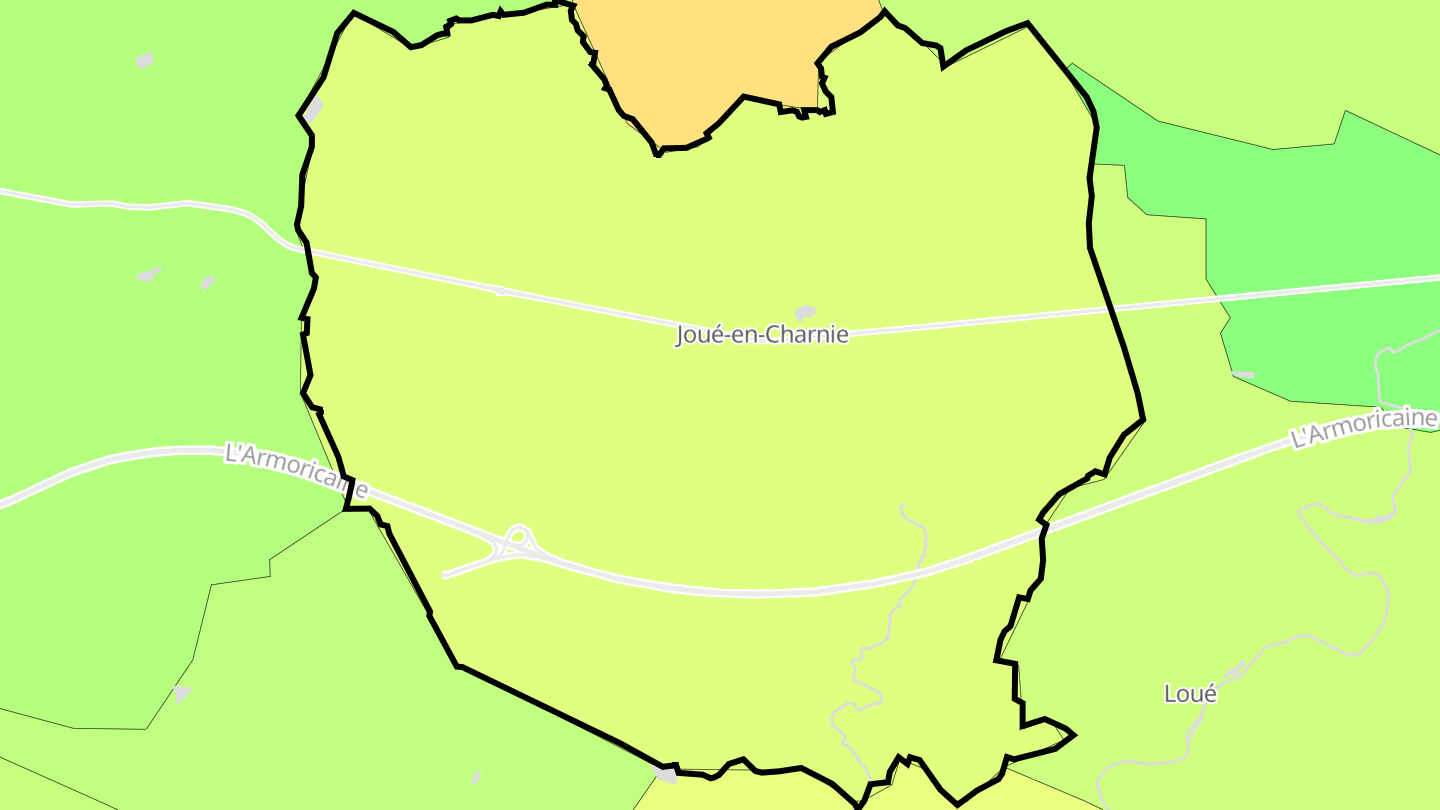 Carte des prix de l'immobilier Joué-en-Charnie