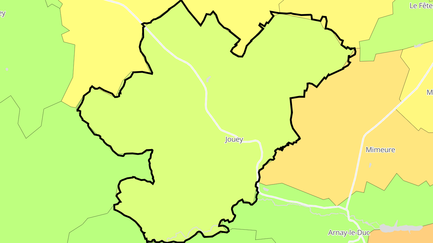 Carte des prix de l'immobilier Jouey