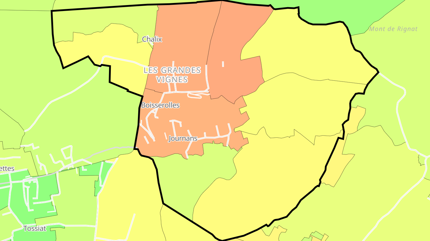 Carte des prix de l'immobilier Journans